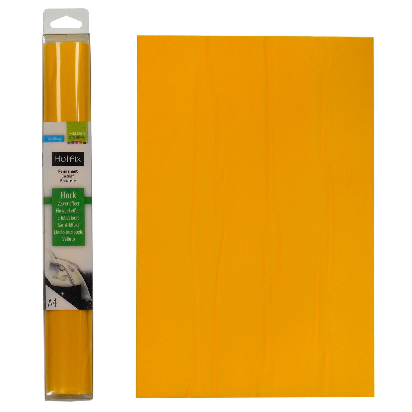 Vaessen creative • flock a4 yellow