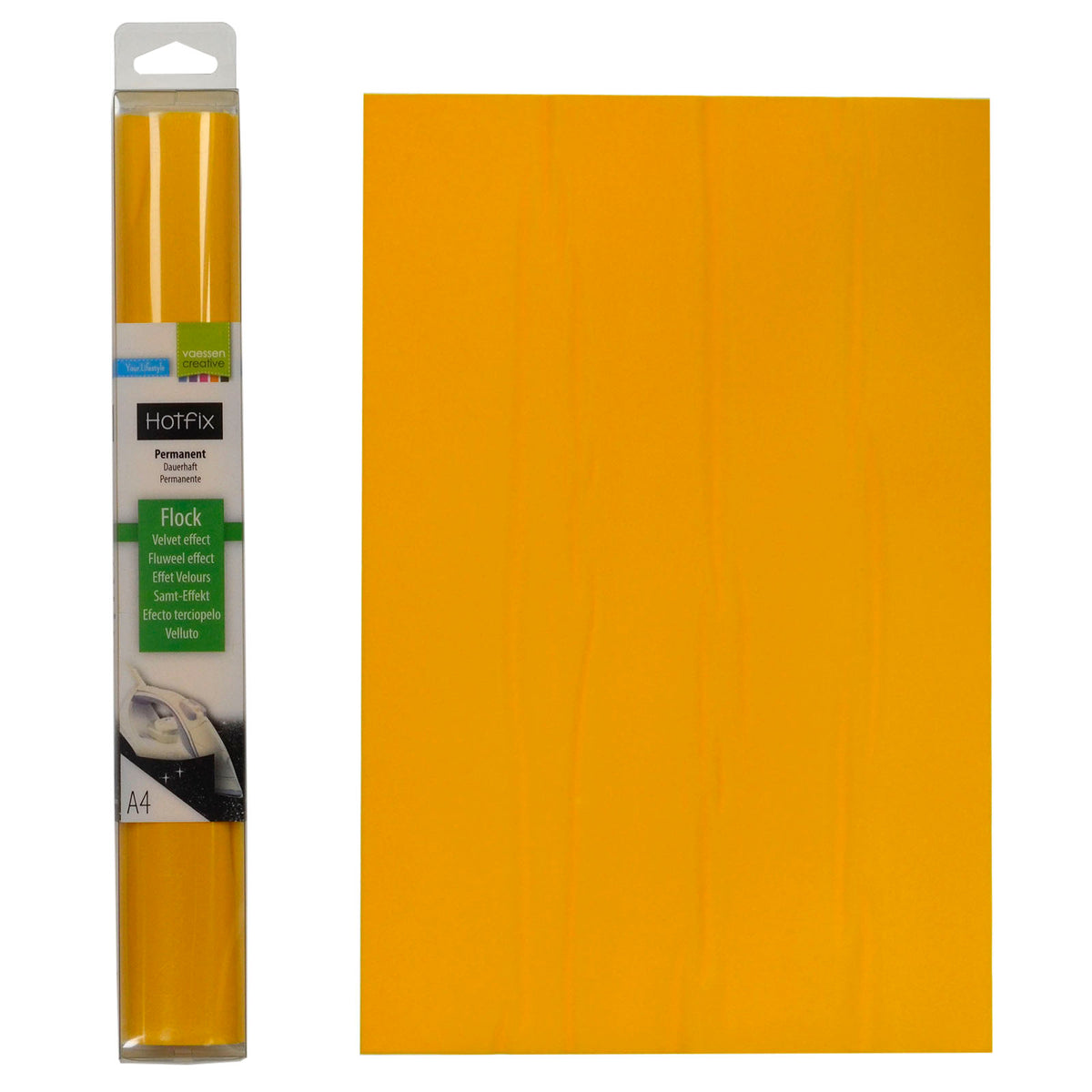 Vaessen creative • flock a4 yellow