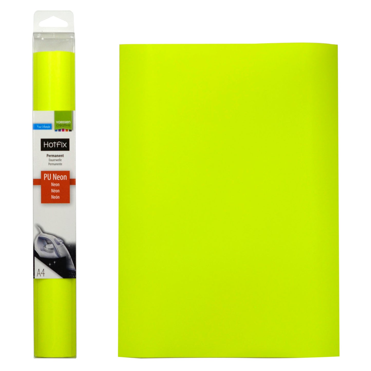 Vaessen creative • flexfolie pu neon a4 yellow