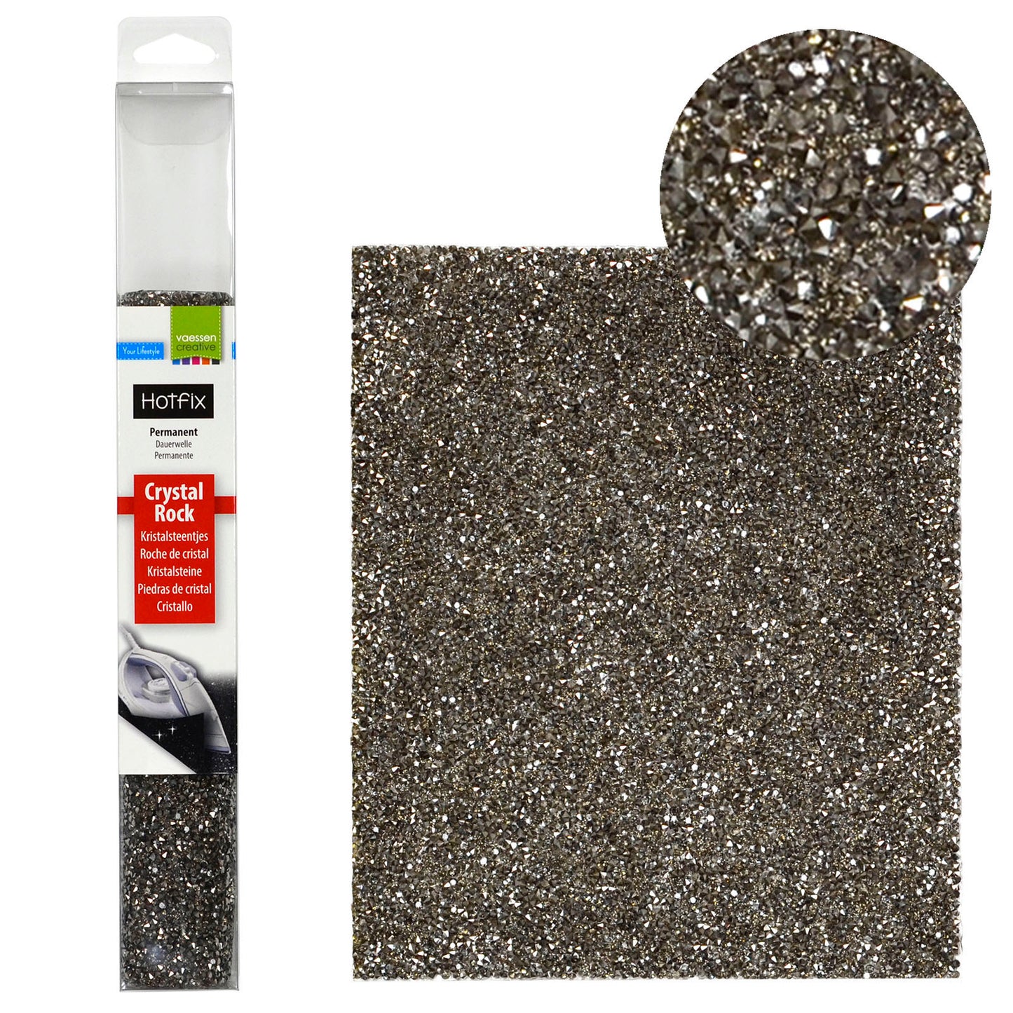 Vaessen creative • hotfix crystal rock hematite 24x20cm