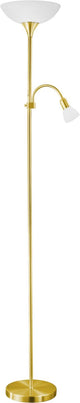 Eglo up 2 vloerlamp - e27 e14 - 176,5 cm - wit goud