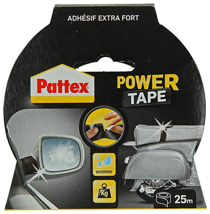Pattex 1001841 - power tape 25m zwart bl | 6 stuks