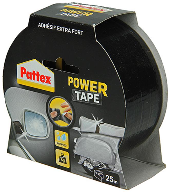 Pattex 1001841 - power tape 25m zwart bl | 6 stuks