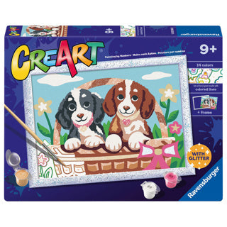 Ravensburger creart honden in een mandje