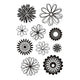Creativ company silicone stempels bloemen, 1 vel