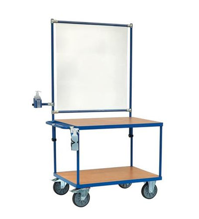 Fetra tafelwagen met infectiebescherming 1000x700