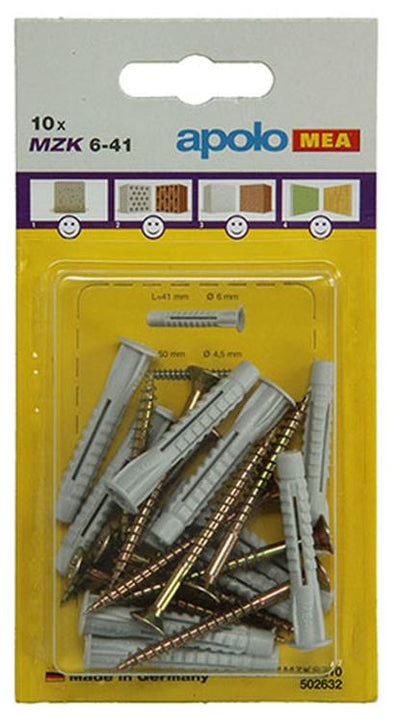 Celo 1015438 - 10 universeelpluggen mzk + sps 502632 6x41mm | 5 stuks