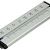 1010127 - thermometer aluminium binnen- buiten silver 20cm | 2 stuks