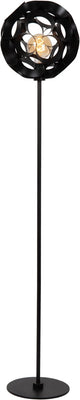 Lucide hannelore - vloerlamp - ø 30 cm - 1xe27 - zwart