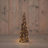 Anna's collection verlichte kegel 60led classicwarm 40cm werkt op 3xaa batterijen met 6uur timer