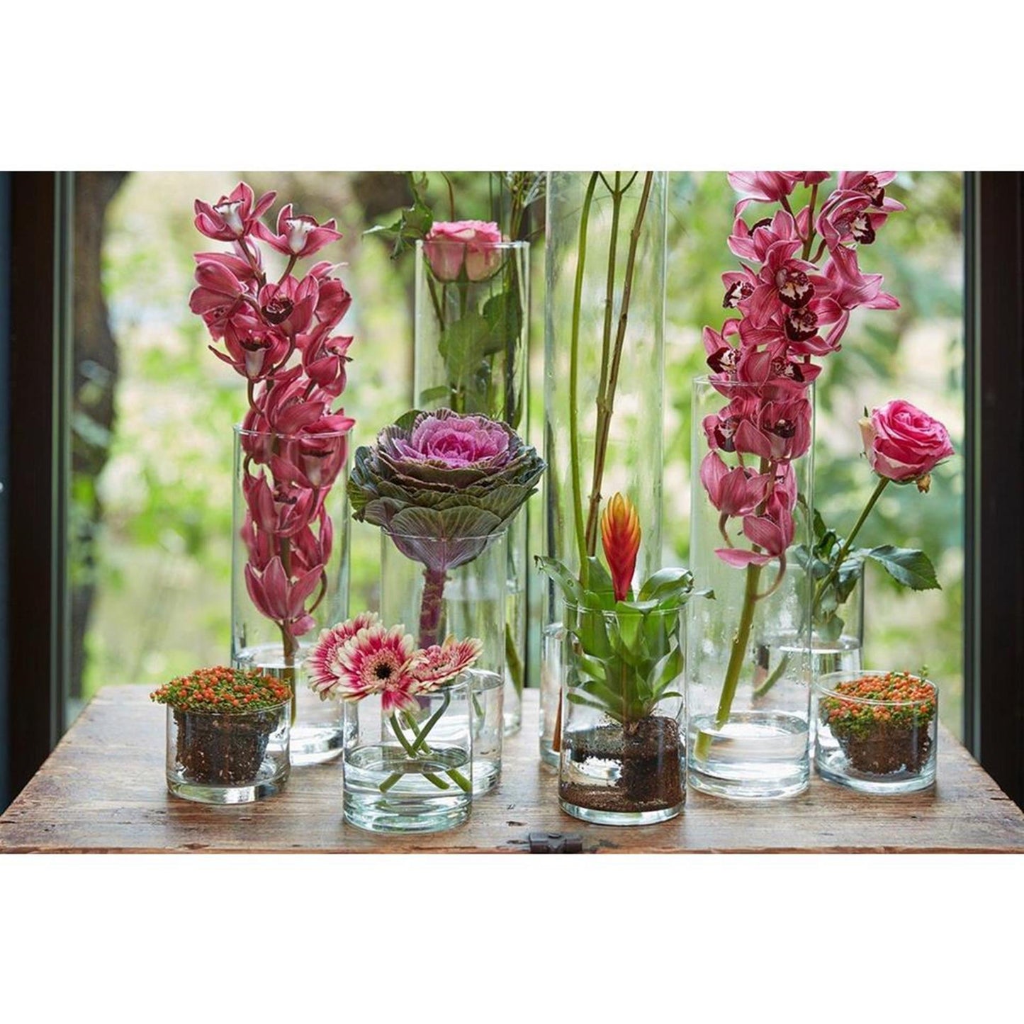 B-living cilindervaas glas ø9xh15cm