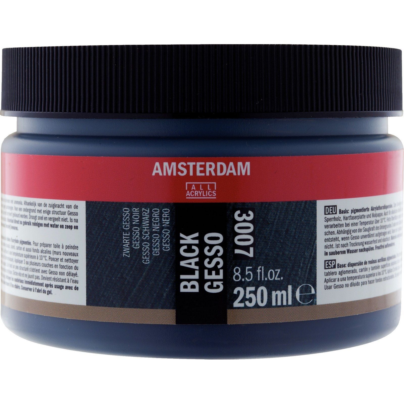 Amsterdam all acrylics amsterdam • gesso zwart 3007 pot 250ml