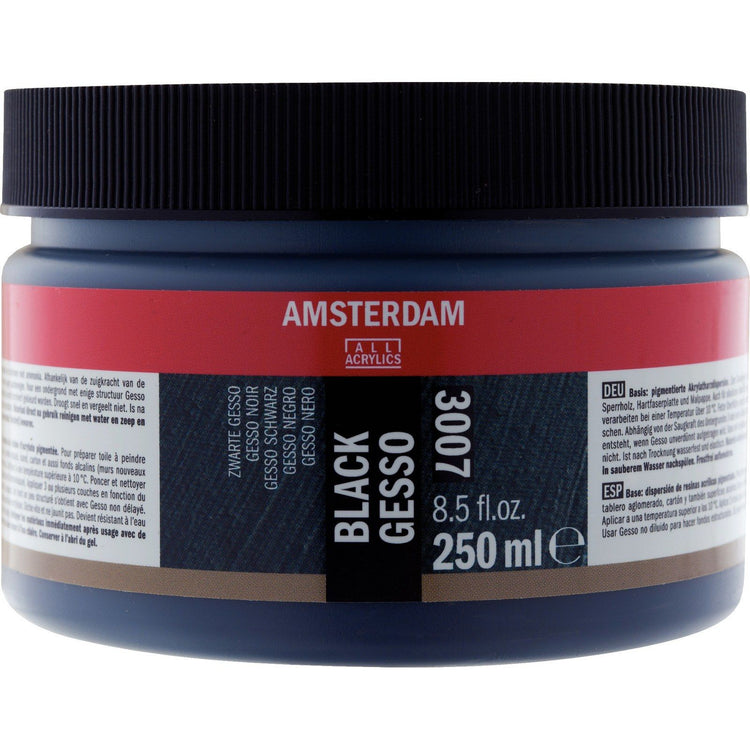 Amsterdam all acrylics amsterdam • gesso zwart 3007 pot 250ml