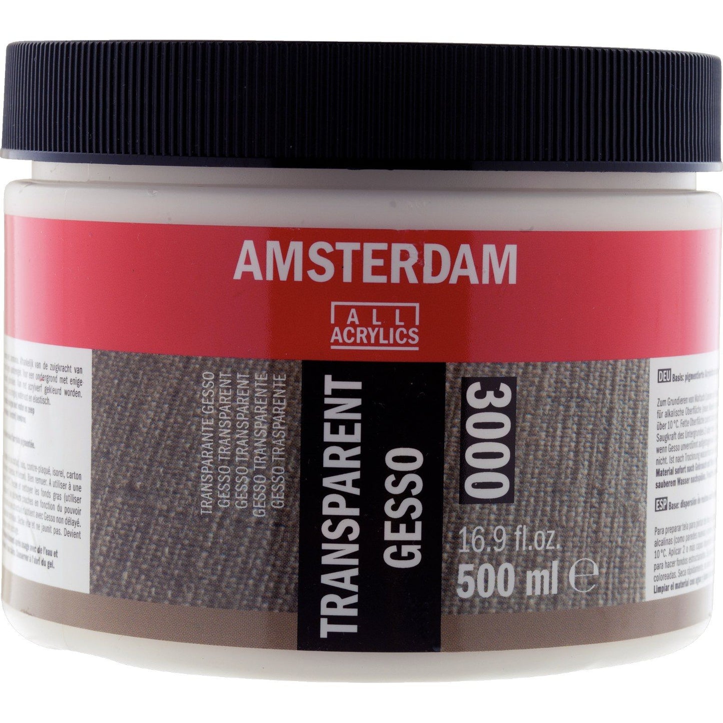 Amsterdam all acrylics amsterdam • gesso 3000 transparent 500ml