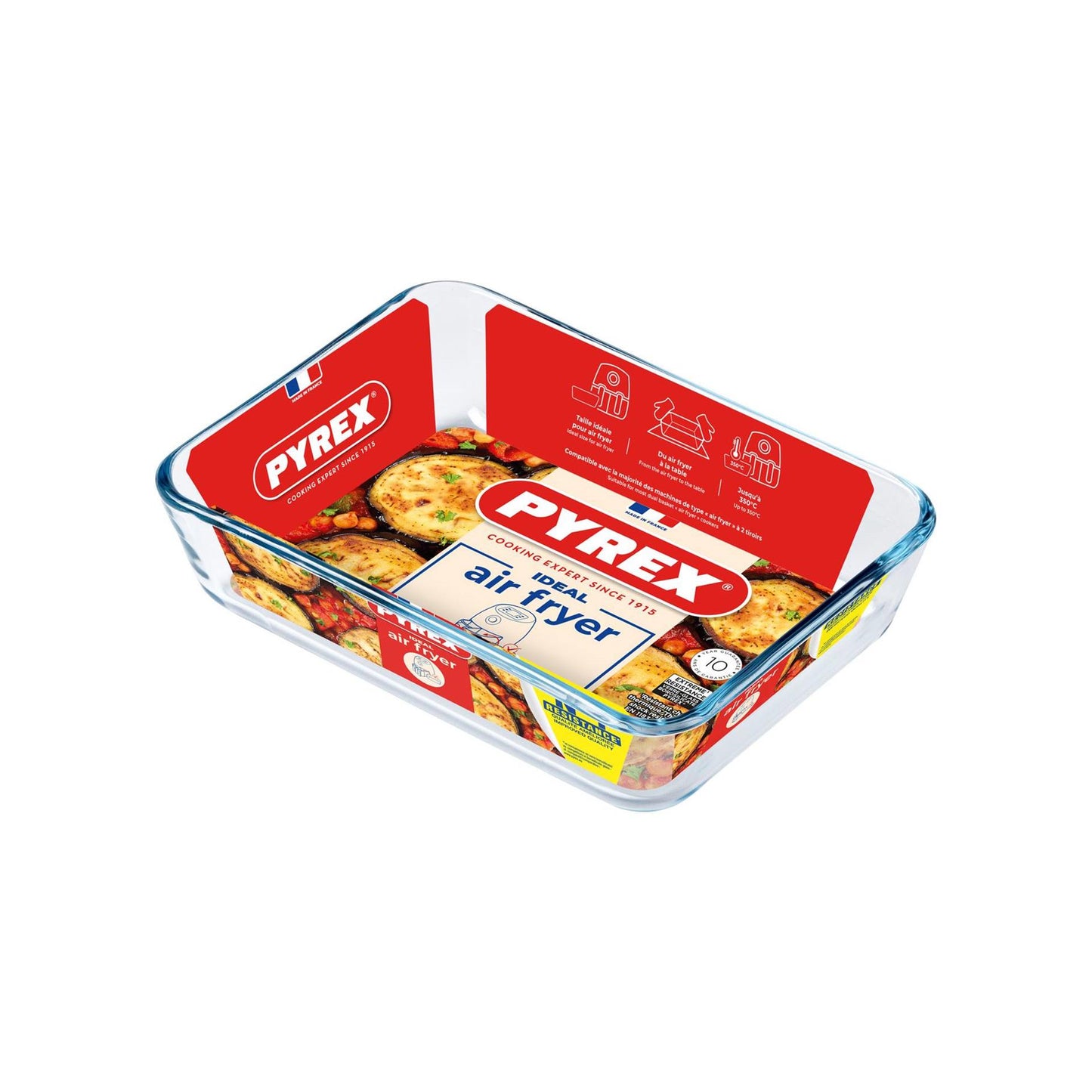 Pyrex airfryer rechthoekige schaal 0,8l 19x14x5cm