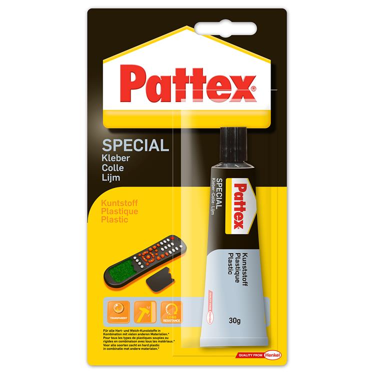 Pattex special plastic | veelzijdig voor diverse materialen | professionele resultaten, vlekkeloze afwerking | betrouwbare speciaallijm voor meesterlijke projecten.