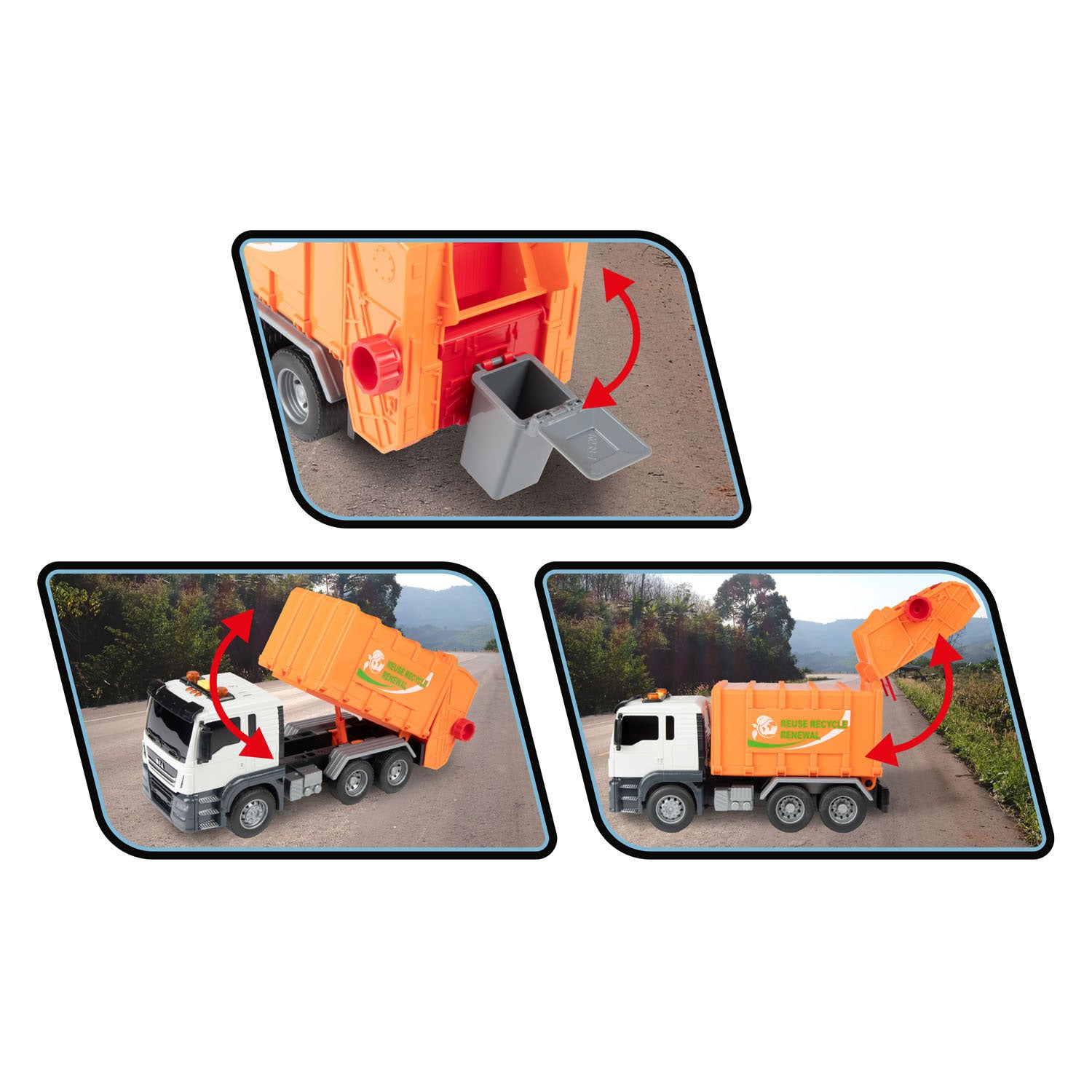 Toi-toys vehicool vuilniswagen 21cm -frictie +l-g