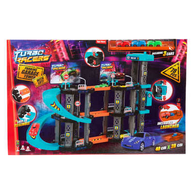 Toi-toys turbo racers parkeergarage met lift