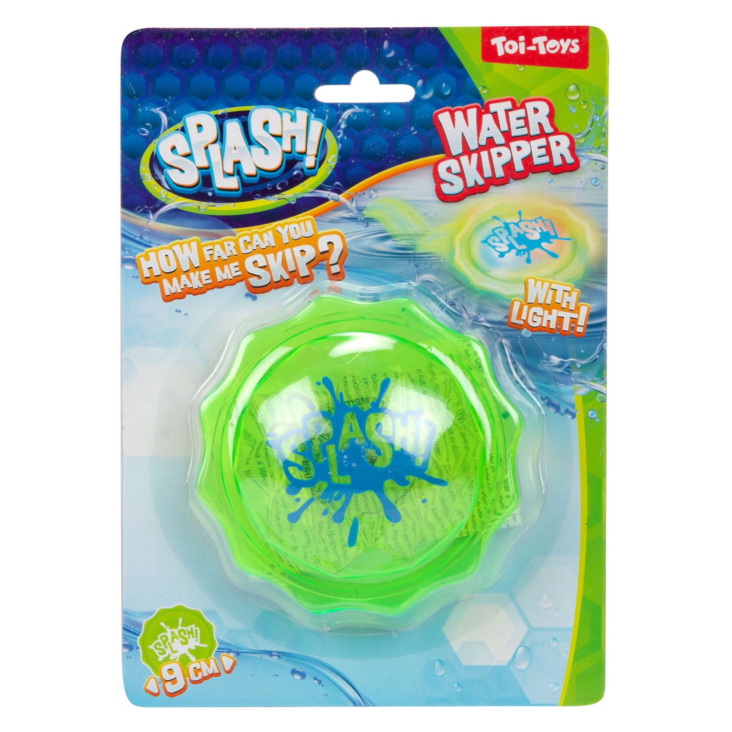 Toi-toys splash disc water skipper met licht 9cm 3 assorti