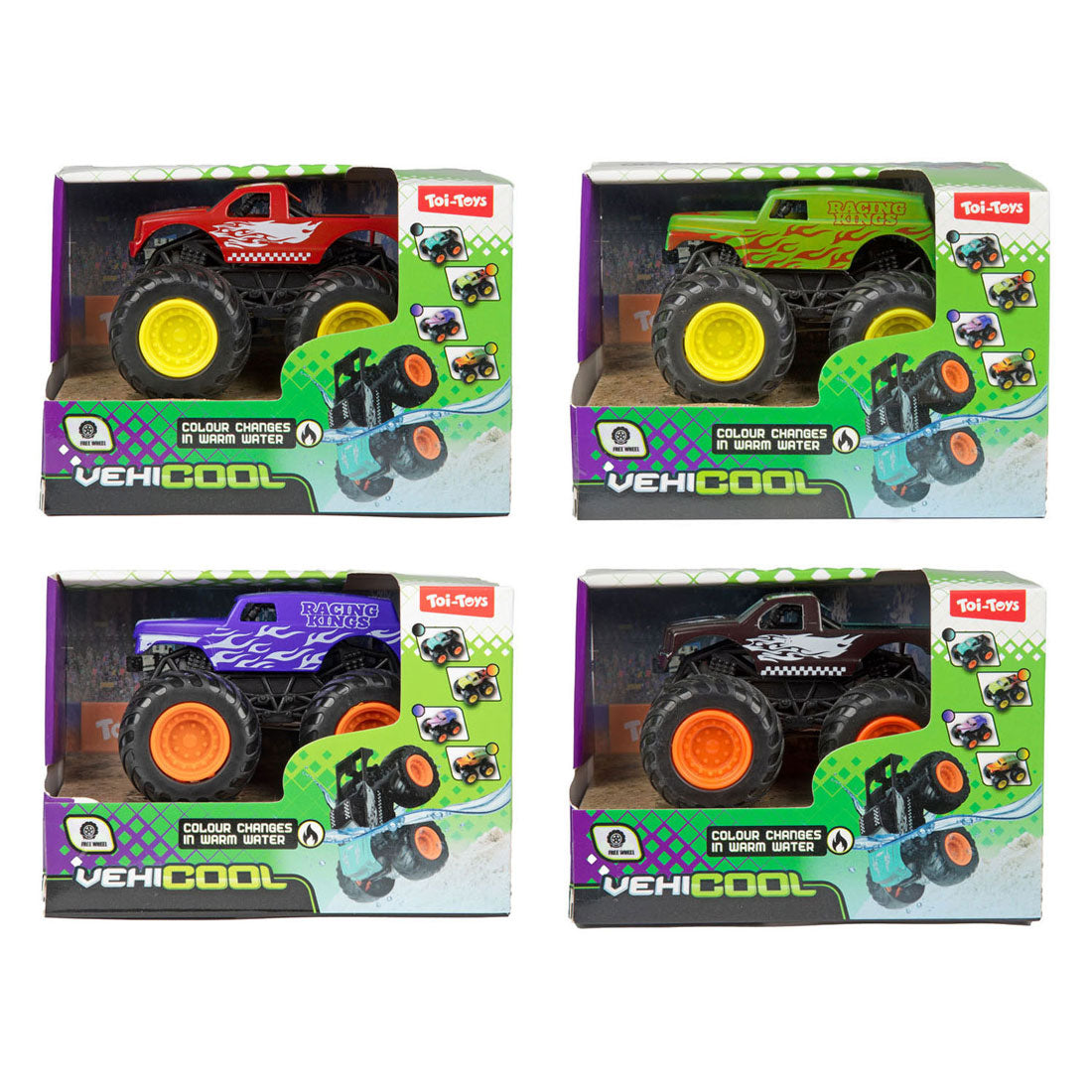 Vehicool kleurveranderende monster truck - 8,5cm