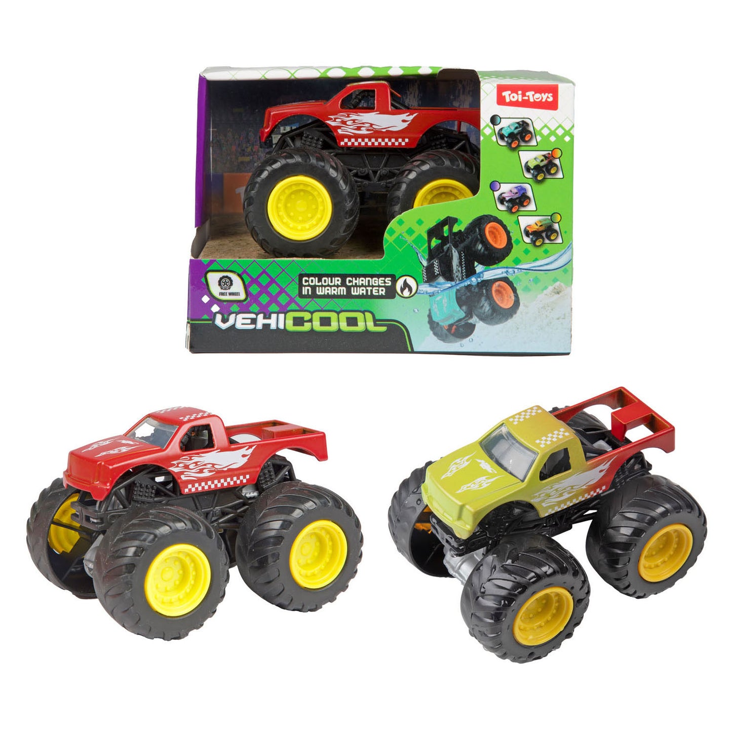Vehicool kleurveranderende monster truck - 8,5cm