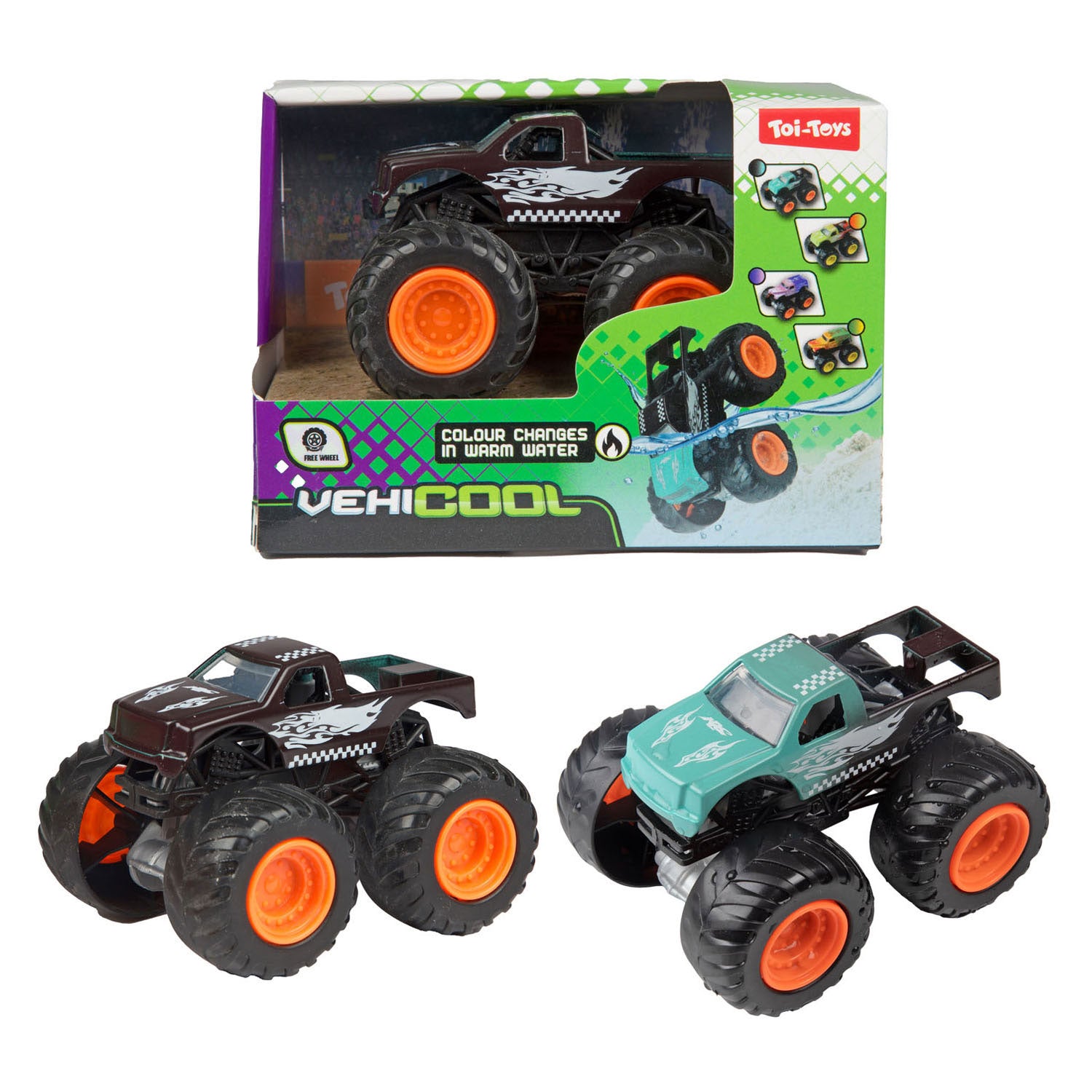 Vehicool kleurveranderende monster truck - 8,5cm
