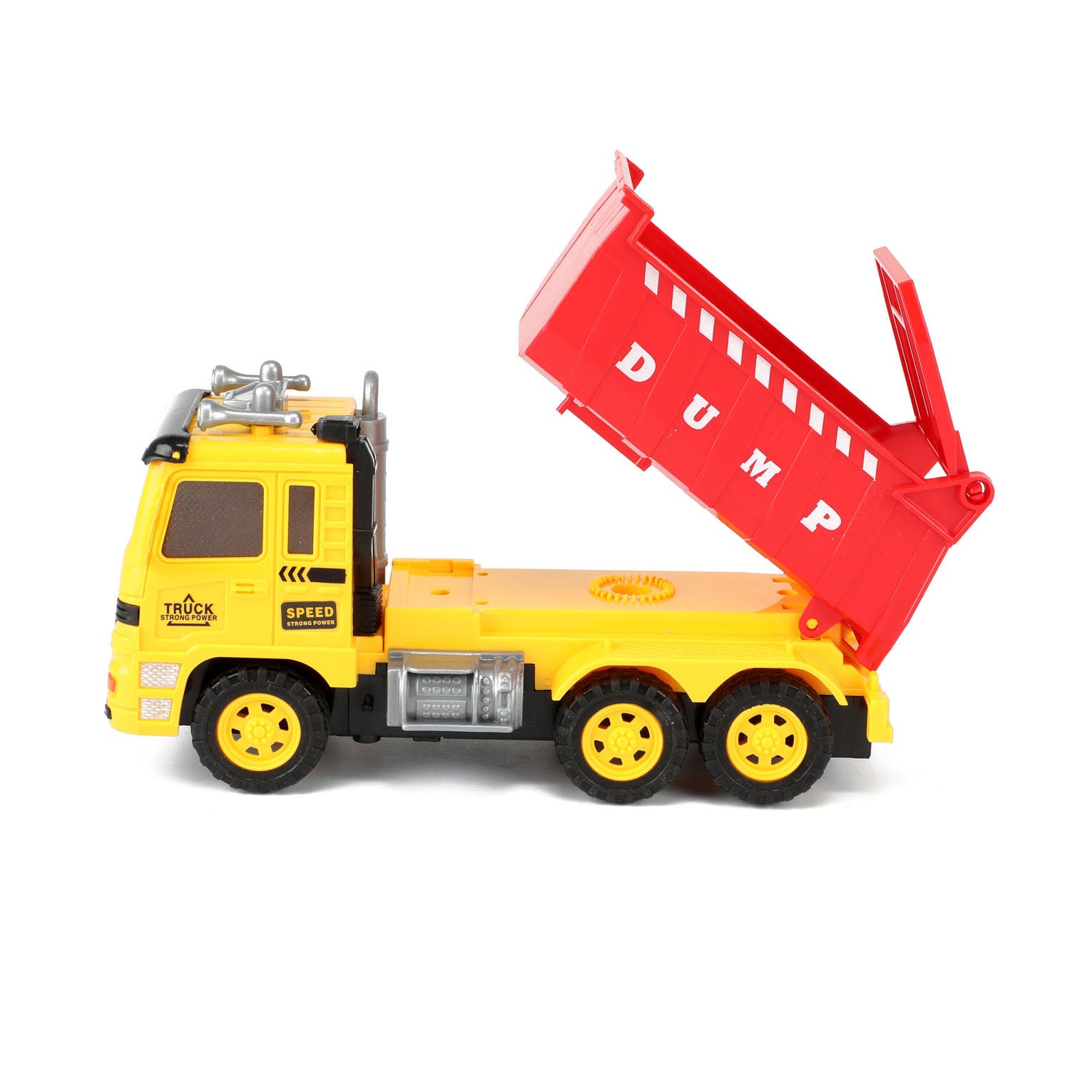 Vehicool kiepwagen met graafmachine