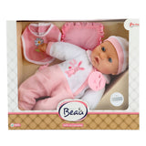 Toi-toys baby beau babypop met fles en slabber, 40cm - afbeelding 2