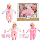Toi-toys baby beau babypop met fles en slabber, 40cm - afbeelding 1