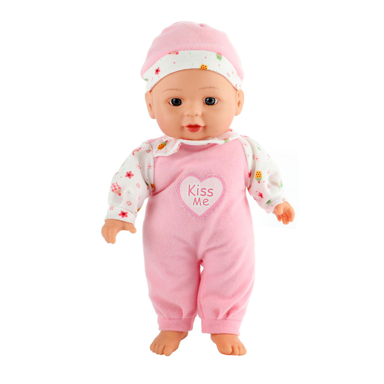 Beau baby liggende babypop met flesje, 30cm