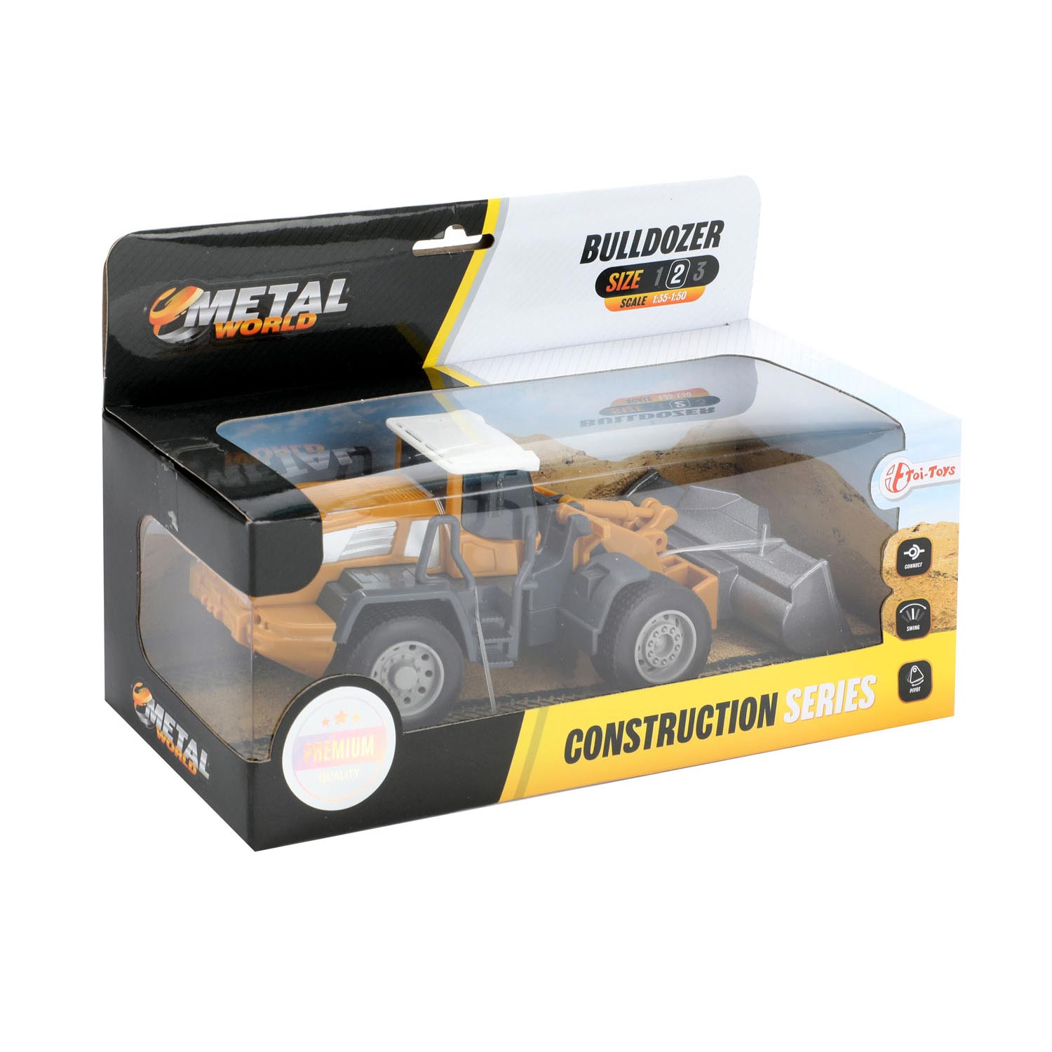 Metalworld bouwvoertuig -wiellader 1:55