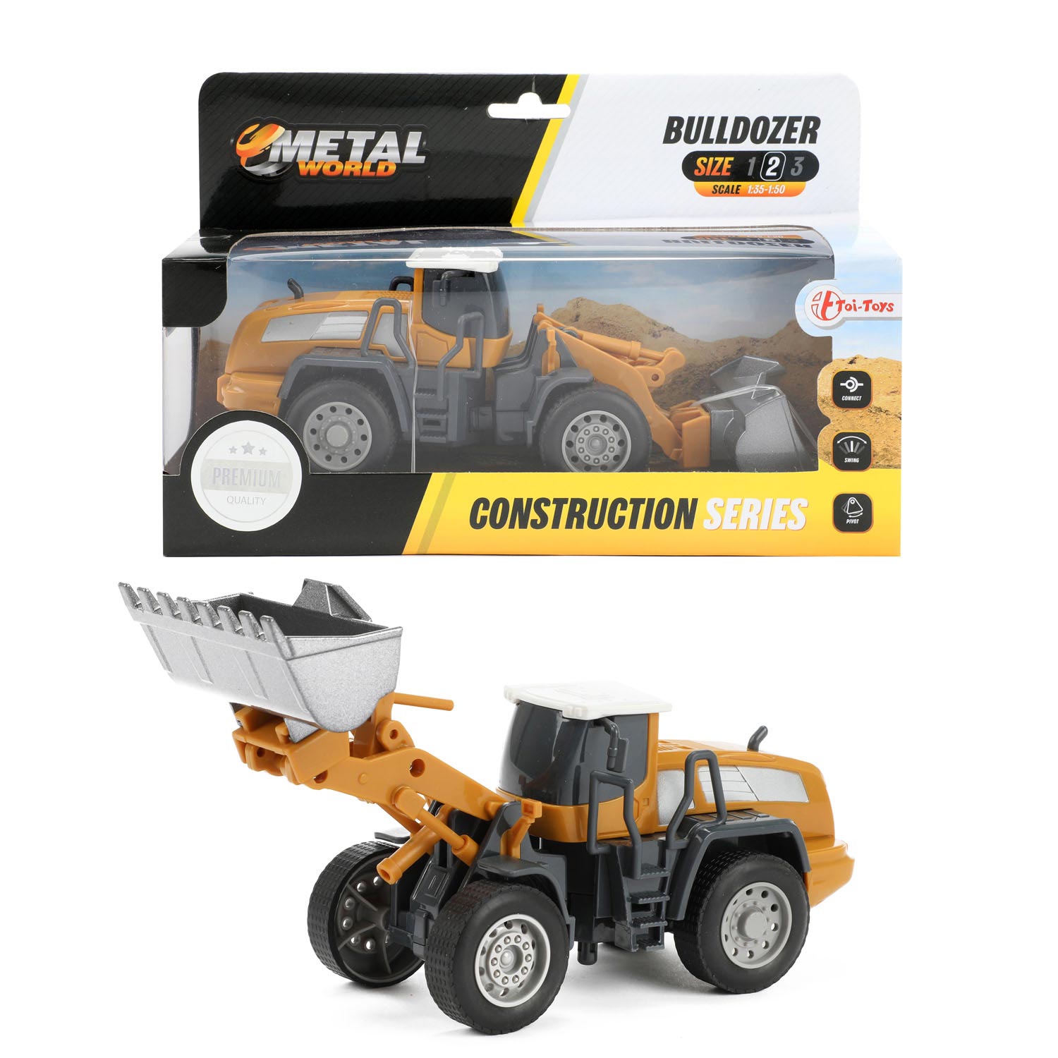 Metalworld bouwvoertuig -wiellader 1:55