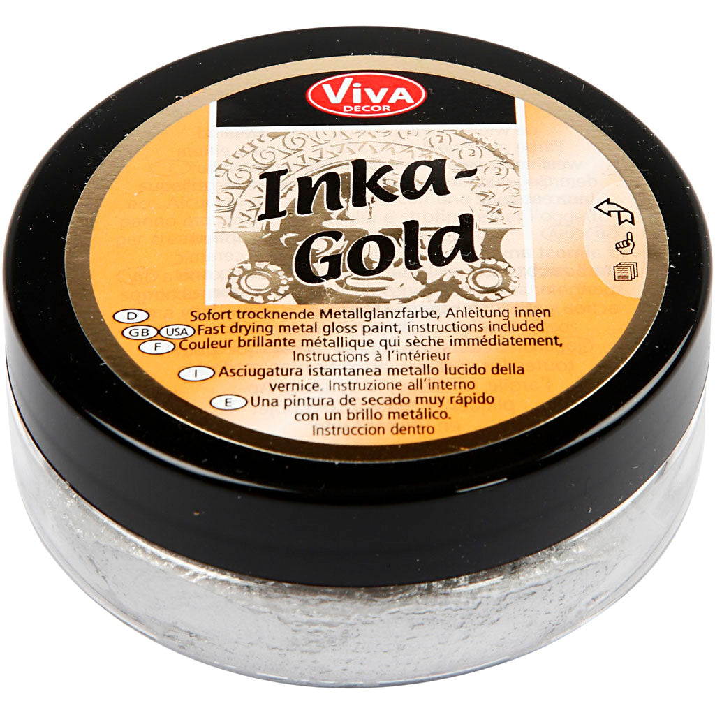 Creativ company inka-gold, zilver, 50 ml 1 doosje