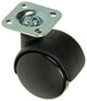 Mack by tente 1014391 - dubbel rol zwart m plaat 35mm | 15 stuks