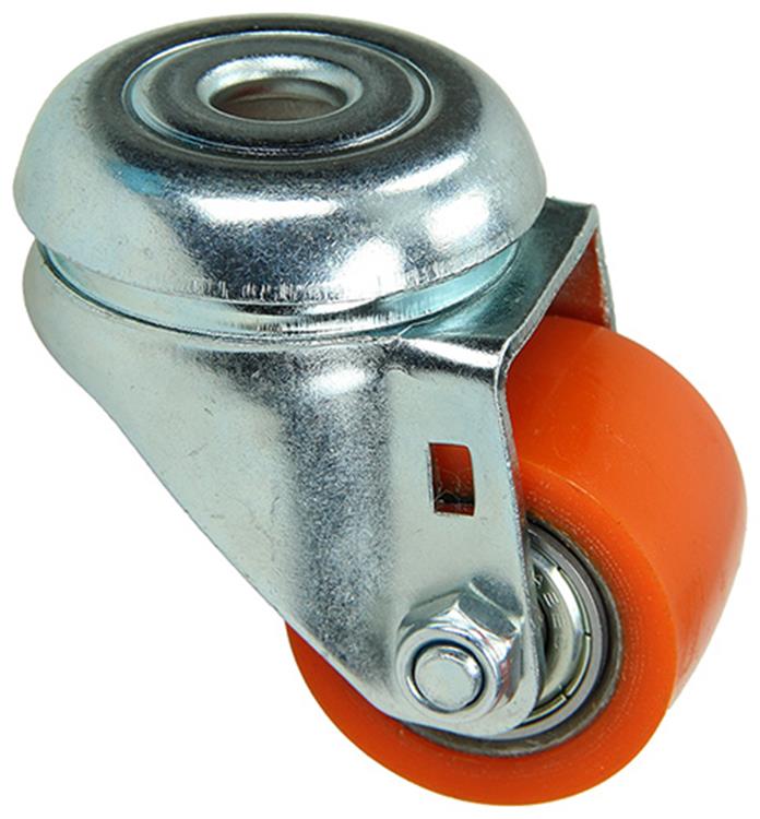 Mack by tente 1006184 - rol pu dubbele kogellager centr. gat. oranje 35mm | 18 stuks