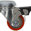 Mack by tente 1010124 - rol pu dubbele kogel.l centr. gat. rem 35mm oranje | 18 stuks