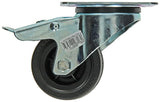Mack by tente 1049120 - zw wiel bevestigingsplaat + rem rubber met nylon velg 80mm | 8 stuks - afbeelding 2