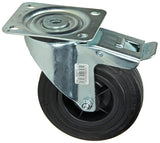 Mack by tente 1049126 - zw wiel bevestigingsplaat + rem rubber met nylon velg 125mm | 4 stuks - afbeelding 1
