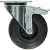 Mack by tente 1049126 - zw wiel bevestigingsplaat + rem rubber met nylon velg 125mm | 4 stuks