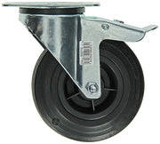 Mack by tente 1049126 - zw wiel bevestigingsplaat + rem rubber met nylon velg 125mm | 4 stuks - afbeelding 2