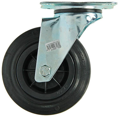 Mack by tente 1049128 - zwenkwiel bevestigingsplaat rubber met nylon velg 160mm | 4 stuks