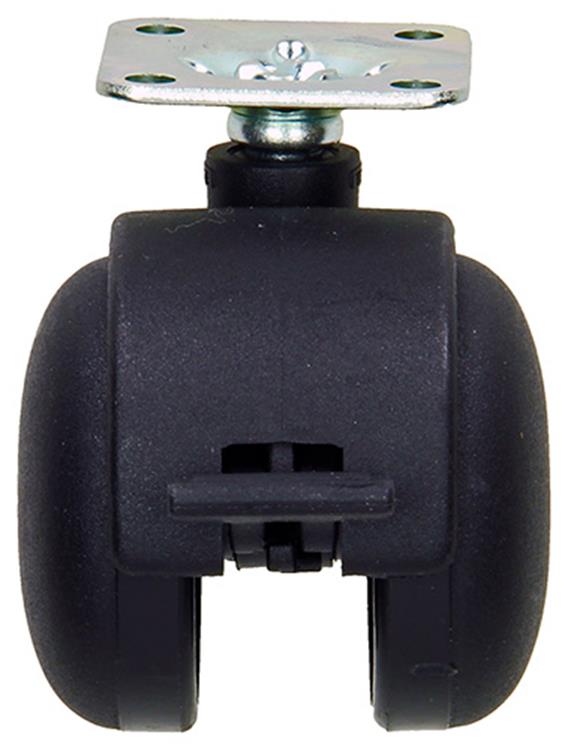 Mack by tente 1058960 - zwenkwiel met enkele wielrem vork pp, met plaat 50 mm | 5 stuks