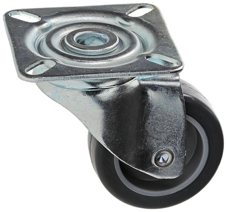 Mack by tente 1015240 - rubber rol 2 kogellagers met plaat 50mm | 18 stuks
