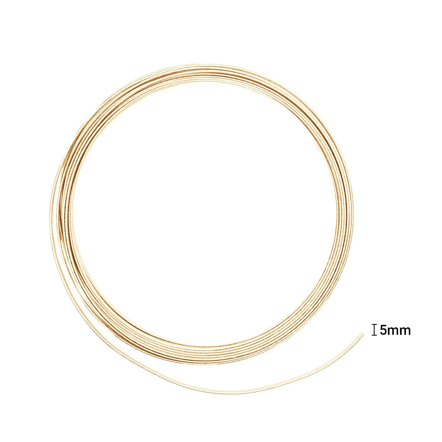 Vaessen creative • aluminiumdraad embossed plat 5mmx1mmx5m light gold