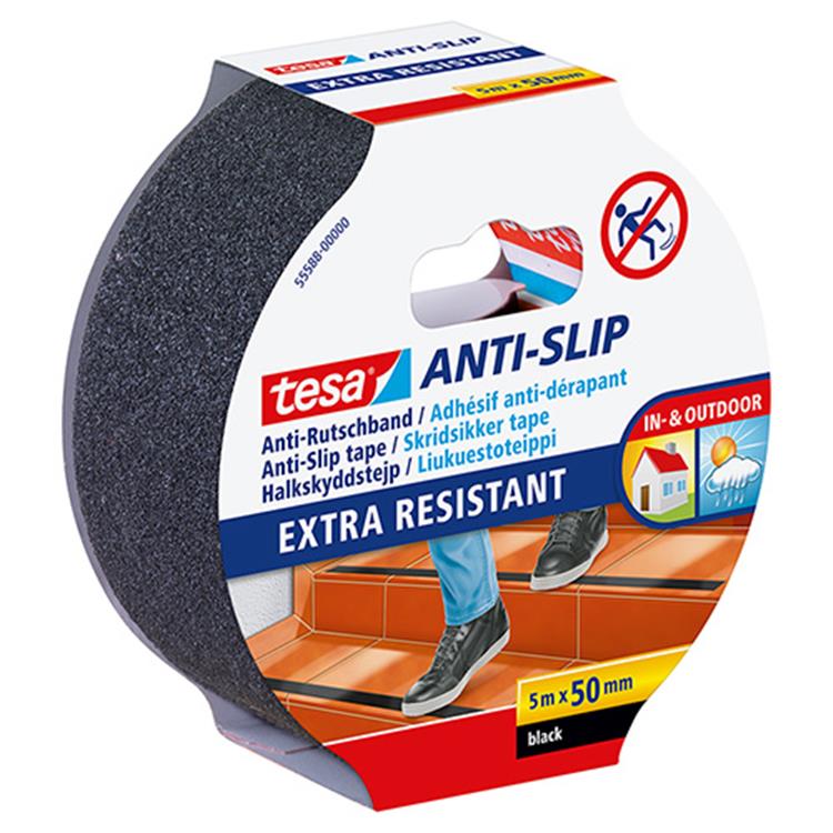 Tesa - anti-slip e | ft 5 m x 50 mm | zwart