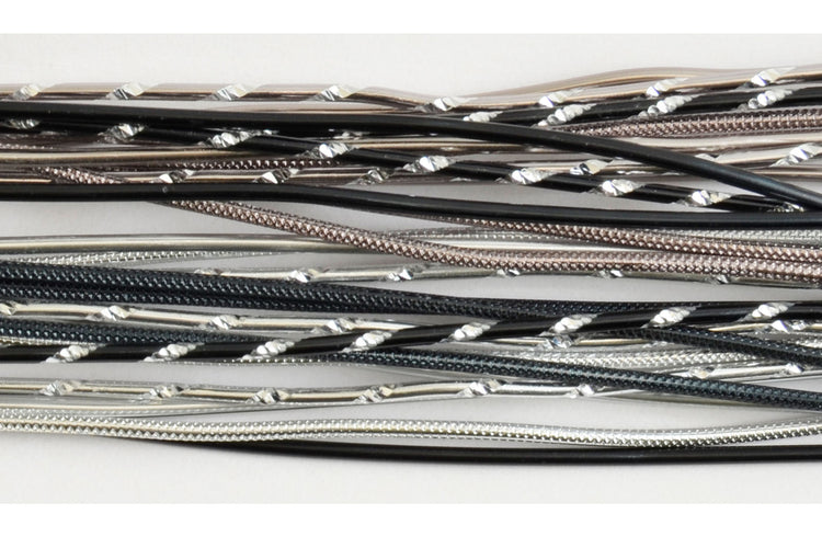 Vaessen creative • sieraden kit alu-stems 40cmx2mm zilver-zwart 27st.