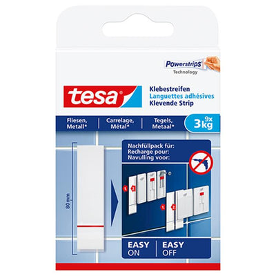 Tesa 1051190 - powerstrips® tegels metaal 3kg | 5 stuks