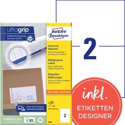 Universele etiketten avery zweckform 3655 210x148mm