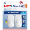 Tesa 1059023 - powerstrips waterproof haak wit large | 8 stuks