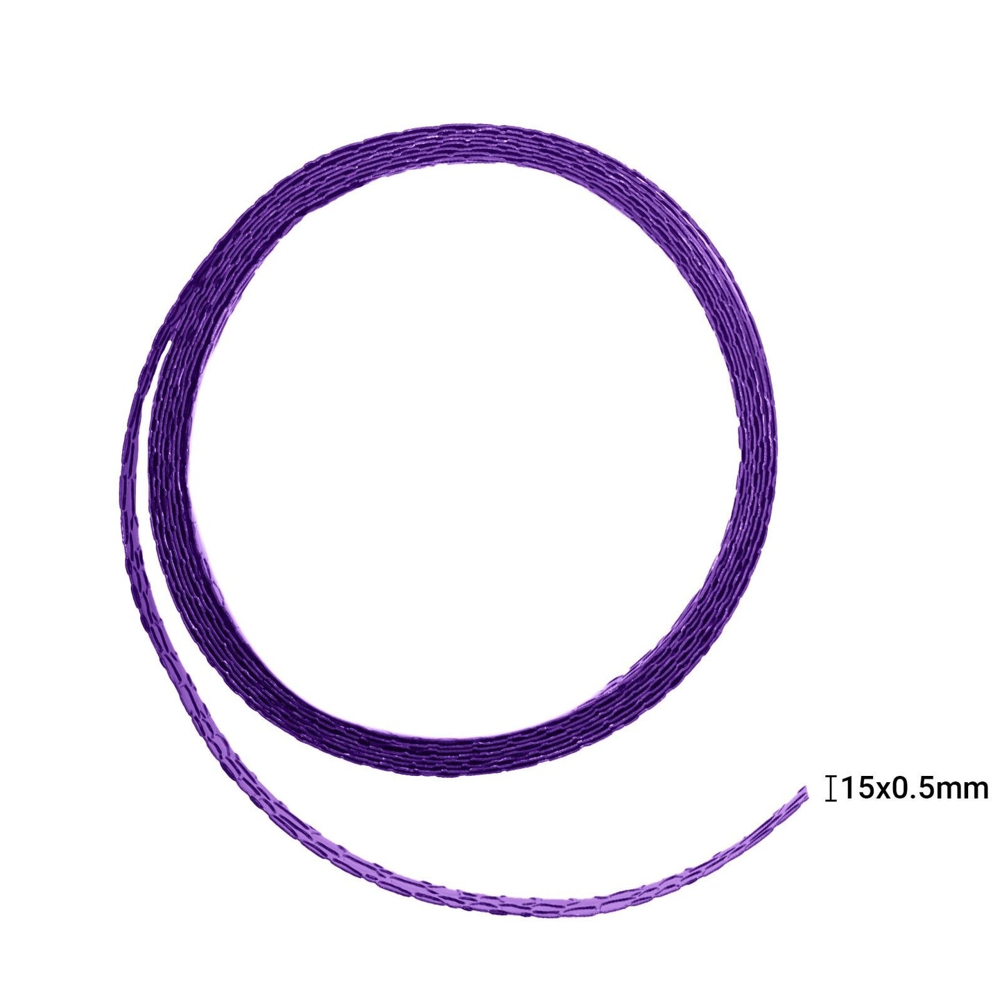 Vaessen creative • aluminiumdraad crocodile 1,5cmx0,5mmx3m lilac